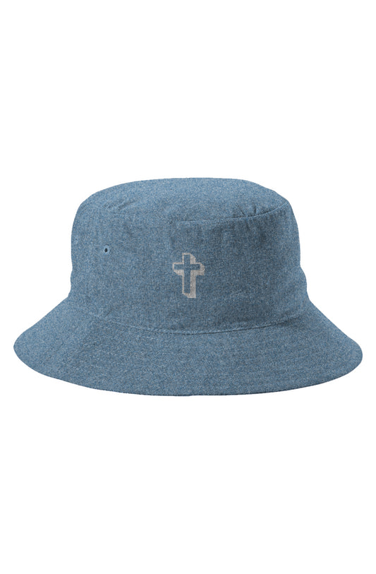 Embroidered cross bucket